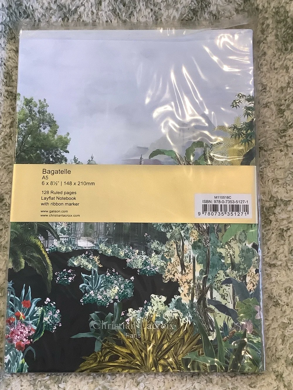 Christian Lacroix Paris Tropical Floral City Designer Lined Journal Notebook NWT